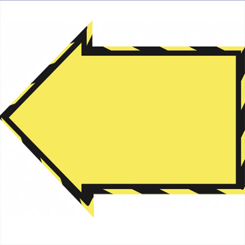 Social Distancing Floor Sticker 30cm x 28cm – Arrow – Yellow