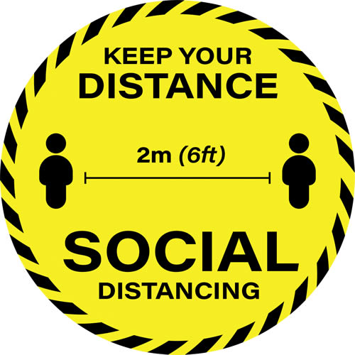 Social Distancing Floor Sticker 30cm Keep Your Distance