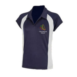 Churchmead School Girls PE Polo Shirt with Logo and Text